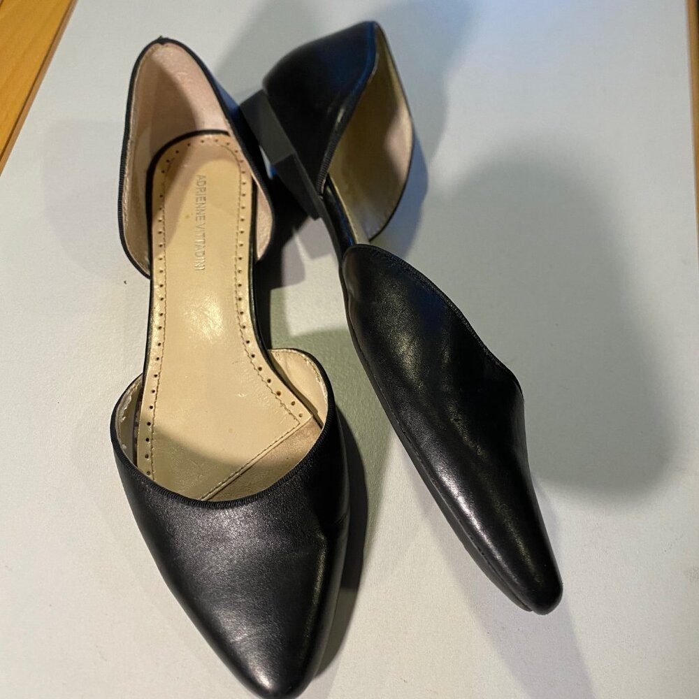 Adrienne Vittadini - Size 9M - Women's Shelli Fine Leather D'Orsay Flats